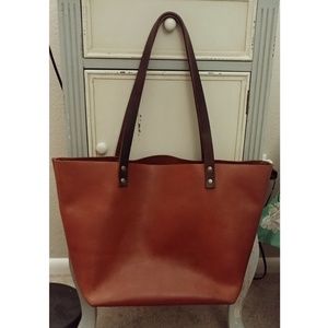 Natural Character Leather Tote Bag